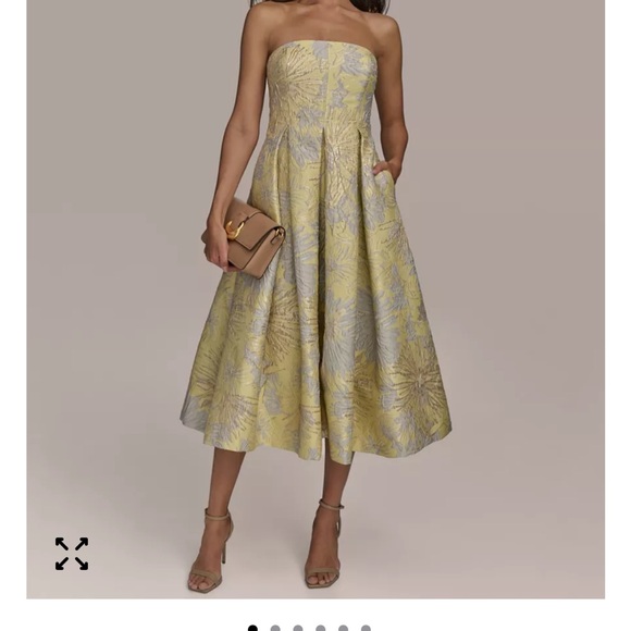 ASOS JACQUARD EVENING MIDI DRESS sz 14 - Picture 7 of 9